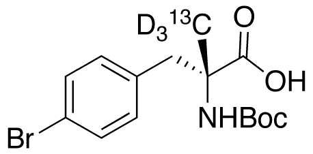 4-Bromo-N-Boc-alpha-methyl-D-phenylalanine-13C,d3 - Chemical structure and product image