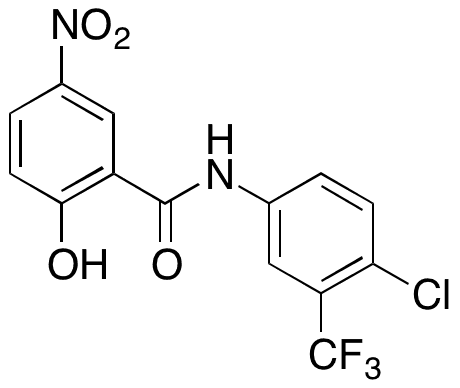 N-[4-Chloro-3-(trifluoromethyl)phenyl]-2-hydroxy-5-nitrobenzamide - Chemical structure and product image