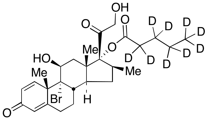 9-Bromo-betamethasone Valerate-d9 - Chemical structure and product image