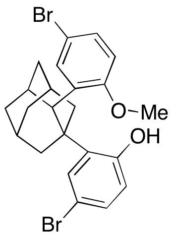 4-Bromo-2-((1S,2S,5S)-2-(5-bromo-2-methoxyphenyl)adamantan-1-yl)phenol - Chemical structure and product image