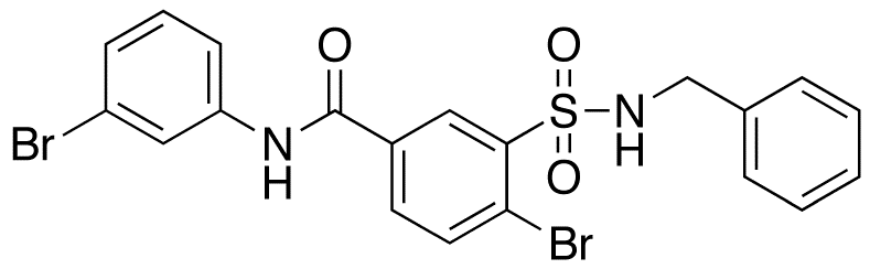4-Bromo-N-(4-bromophenyl)-3-[[(phenylmethyl)amino]sulfonyl]benzamide - Chemical structure and product image