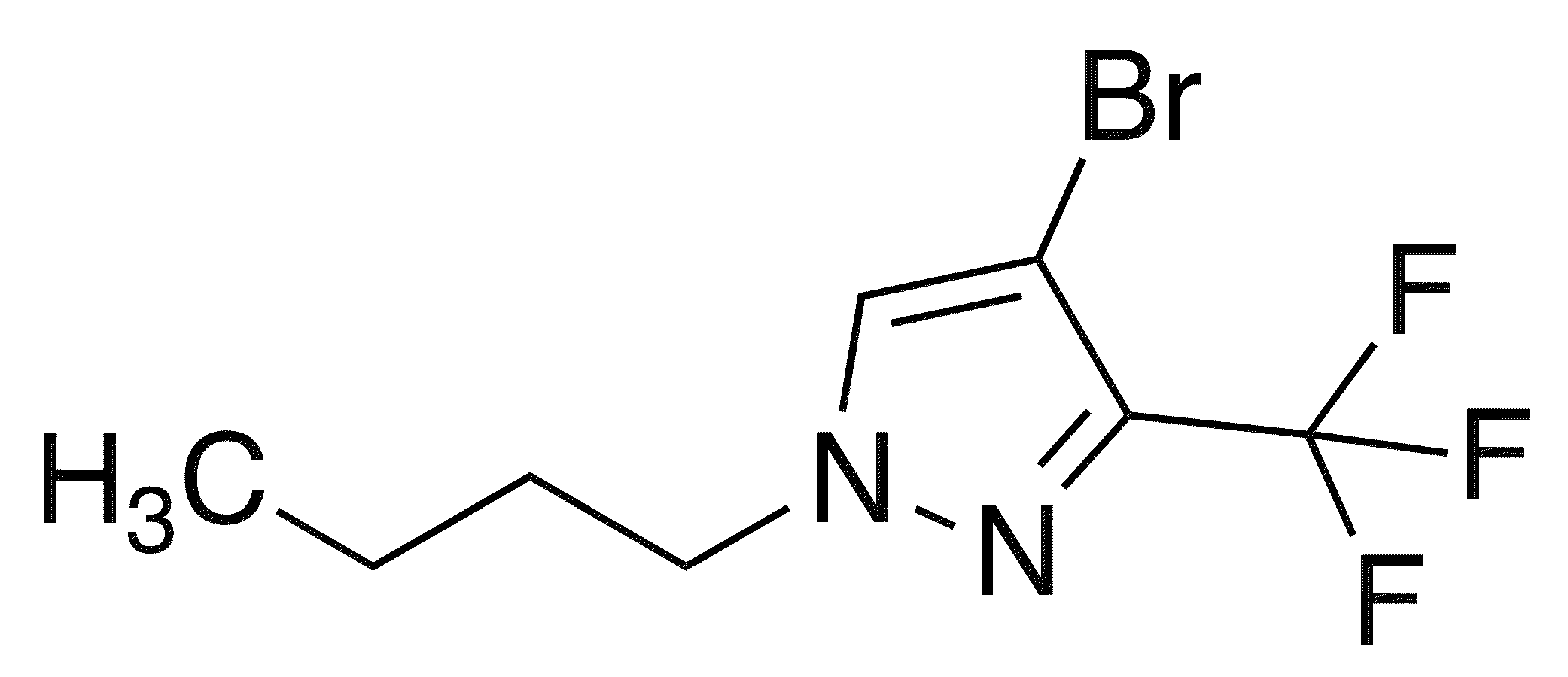 4-Bromo-1-butyl-3-(trifluoromethyl)pyrazole - Chemical structure and product image