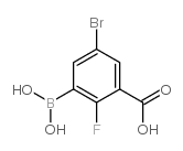 5-Bromo-3-carboxy-2-fluorophenylboronic acid - Chemical structure and product image