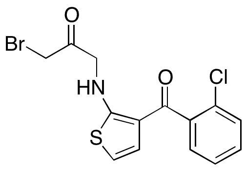 1-Bromo-3-((3-(2-chlorobenzoyl)thiophen-2-yl)amino)propan-2-one - Chemical structure and product image