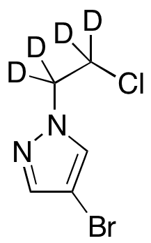 4-Bromo-1-(2-chloroethyl)-1H-pyrazole-D4 - Chemical structure and product image
