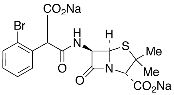 2-Bromo Carbenicillin Disodium Salt - Chemical structure and product image