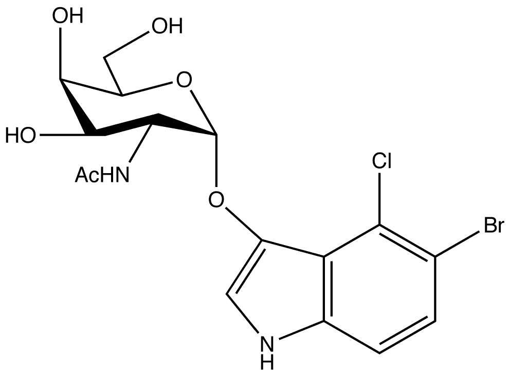 5-Bromo-4-chloro-3-indolyl 2-Acetamido-2-deoxy-Î±-D-galactopyranoside - Chemical structure and product image