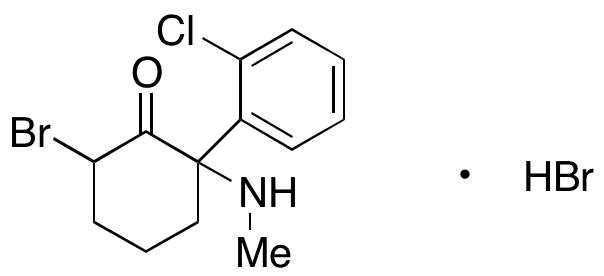 6-Bromo-2-(2-chlorophenyl)-2-(methylamino)cyclohexanone Hydrobromide - Chemical structure and product image