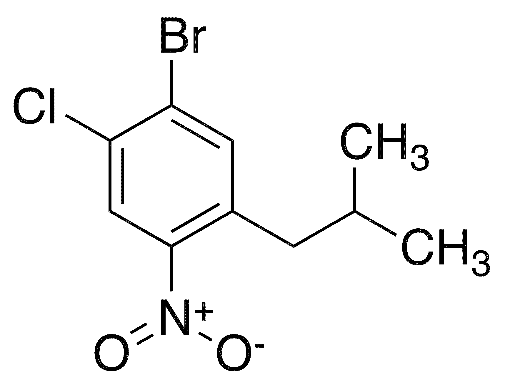 1-Bromo-2-chloro-5-isobutyl-4-nitrobenzene - Chemical structure and product image