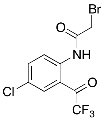 2-Bromo-N-[4-chloro-2-(trifluoroacetyl)phenyl]acetamide - Chemical structure and product image