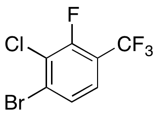 1-Bromo-2-chloro-3-fluoro-4-(trifluoromethyl)-benzene - Chemical structure and product image
