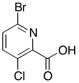 6-â€‹Bromo-â€‹3-â€‹chloropicolinic Acid - Chemical structure and product image