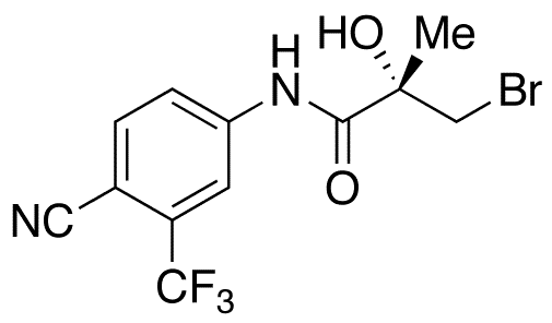 (2S)-3-Bromo-N-[4-cyano-3-(trifluoromethyl)phenyl]-2-hydroxy-2-methyl-propanamide - Chemical structure and product image