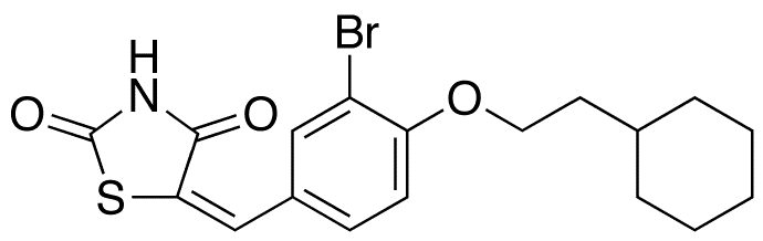 5-[[3-Bromo-4-(2-cyclohexylethoxy)phenyl]methylene]-2,4-thiazolidinedione - Chemical structure and product image