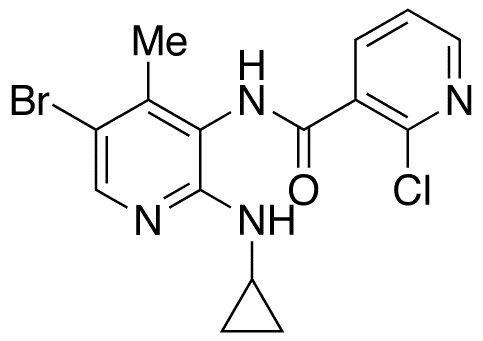 N-[5-Bromo-2-(cyclopropylamino)-4-methyl-3-pyridinyl]-2-chloro-3-pyridinecarboxamide - Chemical structure and product image
