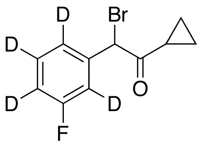 2-Bromo-1-cyclopropyl-2-(3-fluorophenyl)ethanone-d4 - Chemical structure and product image