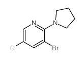 3-Bromo-5-chloro-2-pyrrolidinopyridine - Chemical structure and product image