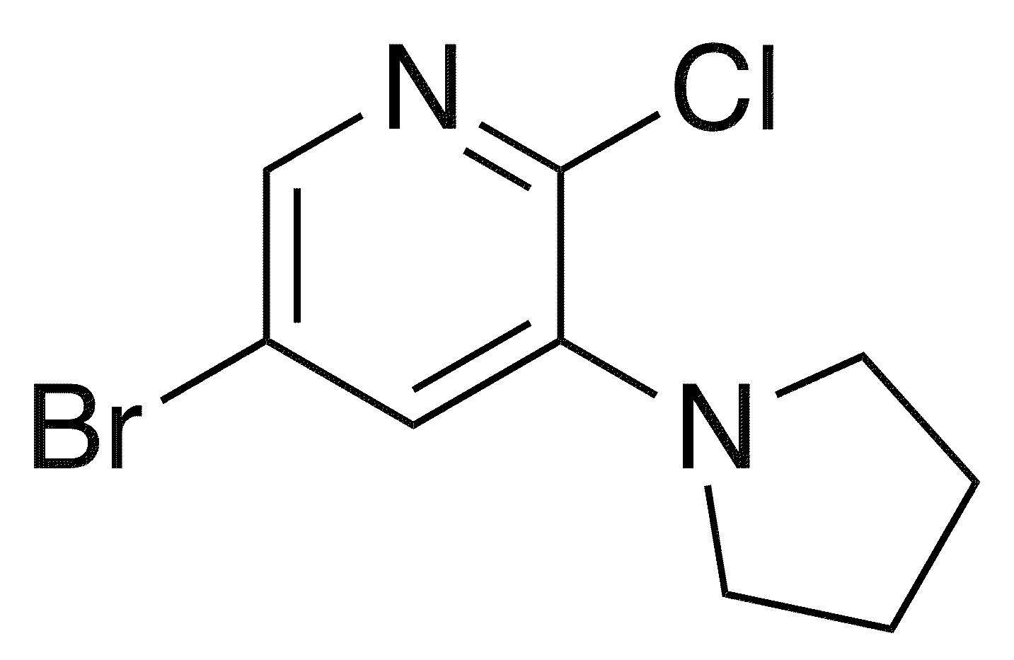 5-Bromo-2-chloro-3-(pyrrolidin-1-yl)pyridine - Chemical structure and product image