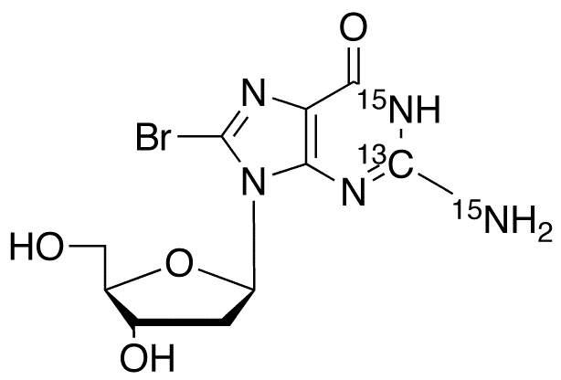 8-Benzyloxy-2-deoxyguanosine-13C,15N2 - Chemical structure and product image