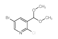 5-Bromo-2-chloro-3-dimethoxymethyl-pyridine - Chemical structure and product image