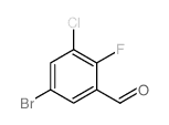 5-Bromo-3-chloro-2-fluorobenzaldehyde - Chemical structure and product image