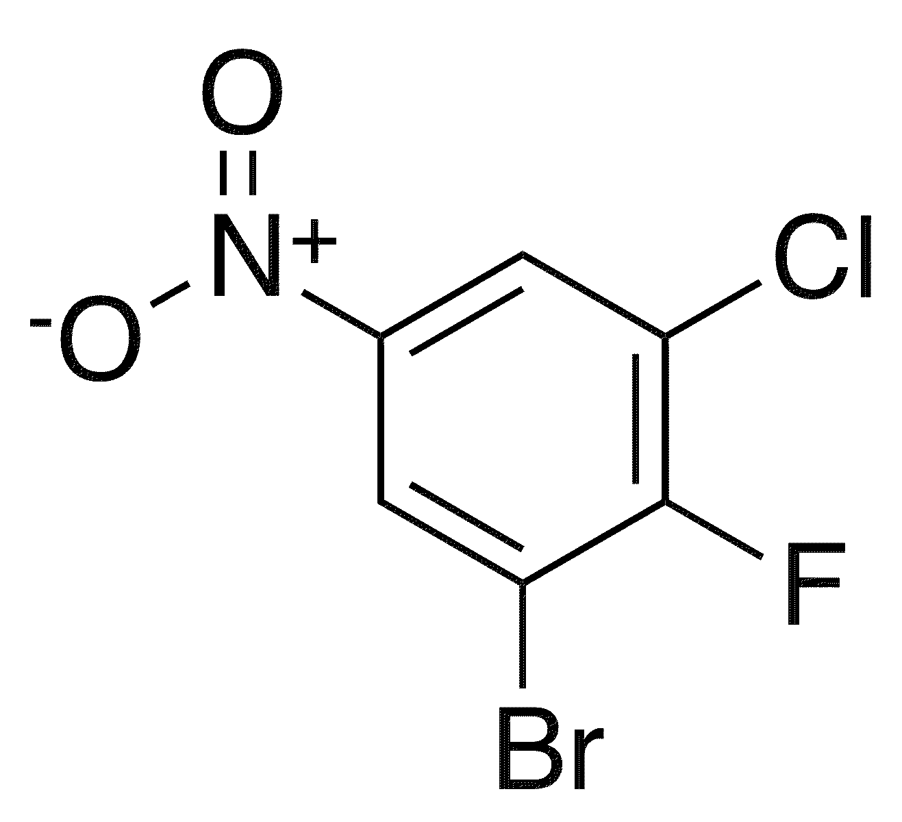 1-Bromo-3-chloro-2-fluoro-5-nitrobenzene - Chemical structure and product image