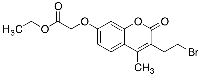 (2-Bromoethyl)-4-methyl-7-(carbethoxymethoxy)coumarin - Chemical structure and product image
