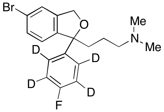 5-Bromodescyano Citalopram-d4 - Chemical structure and product image