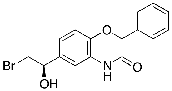 N-[5-[(1R)-2-Bromo-1-hydroxyethyl]-2-(phenylmethoxy)phenyl]formamide - Chemical structure and product image