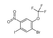 1-Bromo-5-iodo-4-nitro-2-(trifluoromethoxy)benzene - Chemical structure and product image