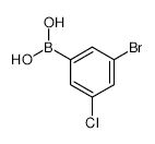 3-Bromo-5-chlorophenylboronic Acid - Chemical structure and product image