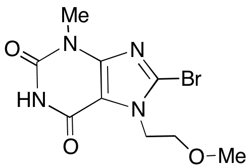 8-Bromo-3,7-dihydro-7-(2-methoxyethyl)-3-methyl-1H-purine-2,6-dione - Chemical structure and product image