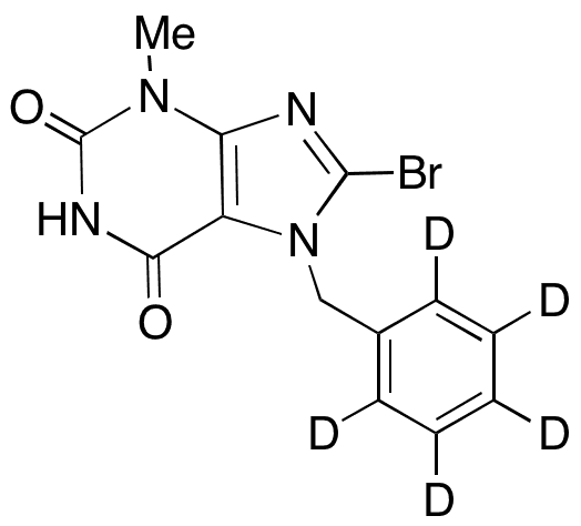 8-Bromo-3,7-dihydro-3-methyl-7-(phenylmethyl)-1H-purine-2,6-dione-d5 - Chemical structure and product image