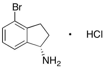 (1S)-4-Bromo-2,3-dihydro-1H-inden-1-amine Hydrochloride - Chemical structure and product image