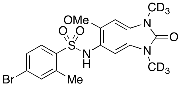 4-Bromo-N-(2,3-dihydro-6-methoxy-1,3-dimethyl-2-oxo-1H-benzimidazol-5-yl)-2-methylbenzenesulfonamide-d6 - Chemical structure and product image