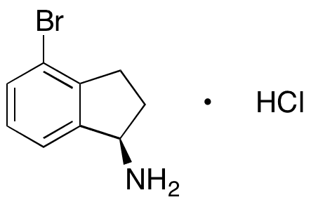 (1R)-4-Bromo-2,3-dihydro-1H-inden-1-amine Hydrochloride - Chemical structure and product image