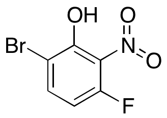 6-Bromo-3-fluoro-2-nitrophenol - Chemical structure and product image