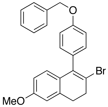2-Bromo-3,4-dihydro-6-methoxy-1-[4-(phenylmethoxy)phenyl]naphthalene - Chemical structure and product image