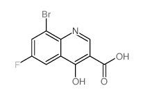 8-Bromo-6-fluoro-4-hydroxyquinoline-3-carboxylic acid - Chemical structure and product image