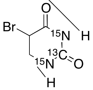 5-Bromodihydrouracil-13C1, 15N2 - Chemical structure and product image