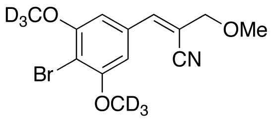 3-(4-Bromo-3,5-dimethoxyphenyl)-2-(methoxymethyl)-2-propenenitrile-d6 - Chemical structure and product image