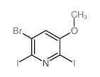 3-Bromo-2,6-diiodo-5-methoxypyridine - Chemical structure and product image