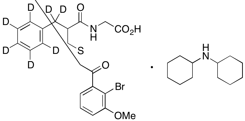 S-[2-(2-Bromo-3-methoxyphenyl)-2-oxoethyl] Thiorphan Dicyclohexylamine Salt-d7 - Chemical structure and product image