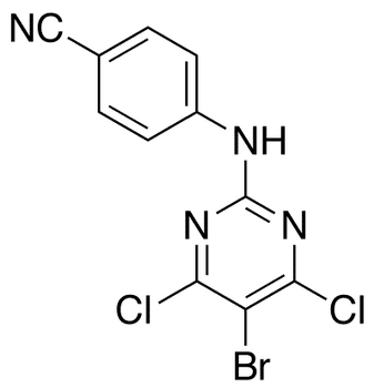 4-[(5-Bromo-4,6-dichloro-2-pyrimidinyl)amino]benzonitrile - Chemical structure and product image