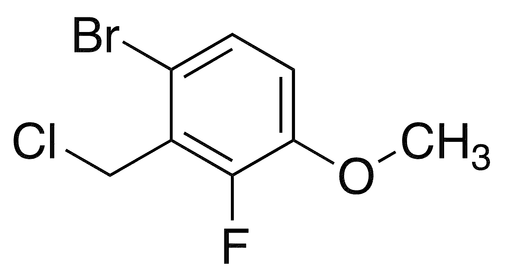 1-Bromo-2-(chloromethyl)-3-fluoro-4-methoxybenzene - Chemical structure and product image
