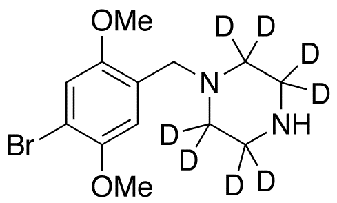 1-(4-Bromo-2,5-dimethoxybenzyl)piperazine-d8 - Chemical structure and product image