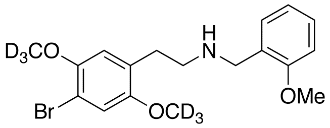 4-Bromo-2,5-dimethoxy-N-[(2-methoxyphenyl)methyl]benzeneethanamine-d6 - Chemical structure and product image