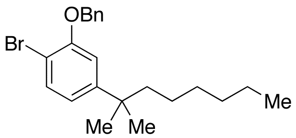 1-Bromo-4-(1,1-dimethylheptyl)-2-(phenylmethoxy)-benzene - Chemical structure and product image