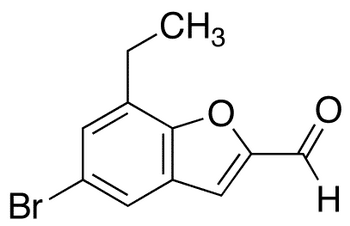 5-Bromo-7-ethyl-2-formyl-benzofuran - Chemical structure and product image