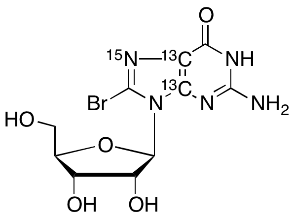 8-Bromoguanosine-13C2,15N - Chemical structure and product image
